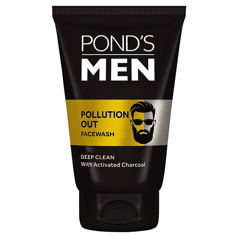 Pond's Men Pollution Out Activated Charcoal Deep Clean Facewash|| 100 g