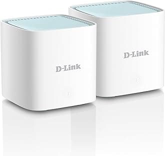 D-Link M15 | WiFi 6 Speed 1500 Mbps | Pack of 2 - Covers Upto 4000 Sq. Ft.| Dual Band | Gigabit Port |AI Powered Mesh Router |Seamless Whole Home |MTCTE Certified