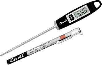 Escali DH1 Gourmet Digital Meat Thermometer with Extra Long Probe, NSF Certified, Black