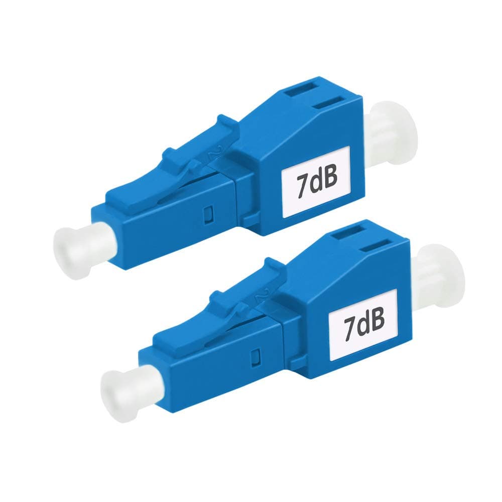 FLYPROFiber- 7dB LC Fiber Optic Attenuator Single Mode Fixed Attenuator Male to Female, 2pack