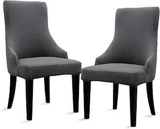 Liykimt Stretch Wingback Side Chair Slipcover-Accent Chair Cover Slipcover with Arm,Washable Upholstered Arm Dining Chair with Nailed Trim Protector for Dining Living Room