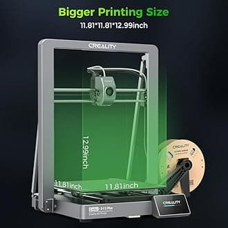 Creality Ender 3 V3 Plus 3D Printer 600mm/s High Speed CoreXZ Structure 300°C Direct Drive Extruder Auto Leveling Dual Y and Z Axis Tri Metal Nozzle Large Build Volume 300x300x330mm