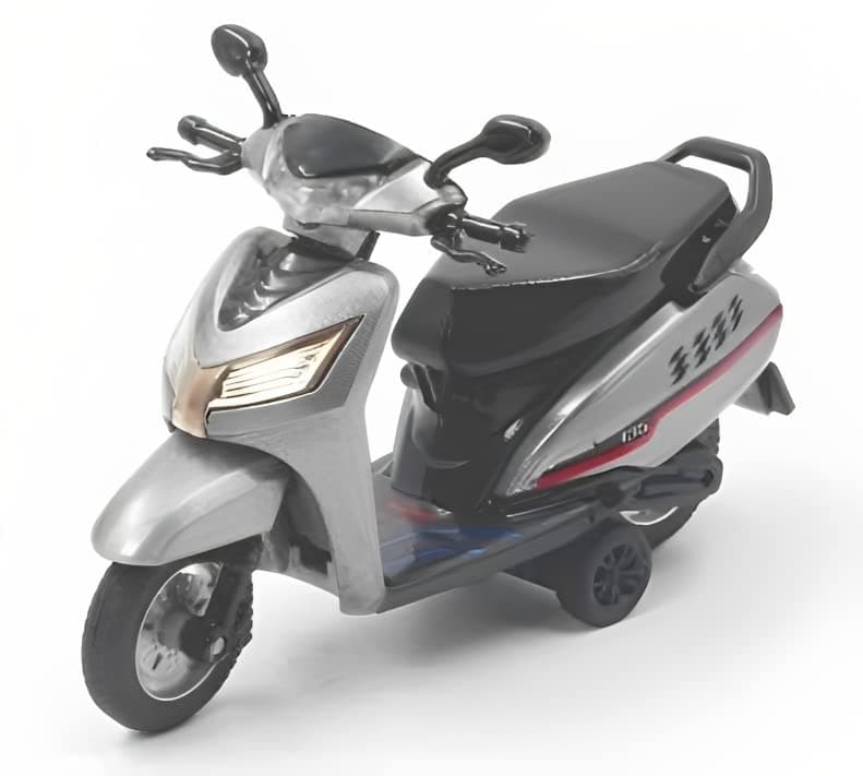 Bestiva Dashing Scooter Pull Back Toy Openable Seat Rear Wheel Suspension [Grey]