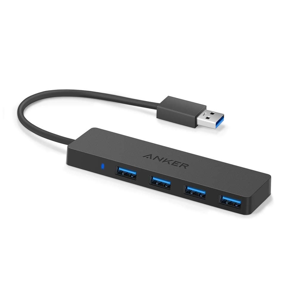 Anker USB Hub 4 Ports with 5Gbps Data Transfer, Multiple USB 3.0 Hub, USB Splitter for Laptop, Extender for A Port Laptop, PC, Desktop and More [Charging Not Supported](0.7 ft USB-A)