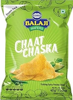 Chaat Chaska (tickling spicy potato chips) - 40g - (pack of 4)