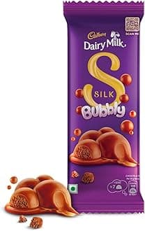 CadburyDairy Milk Silk Bubbly Chocolate Bar, 120 g