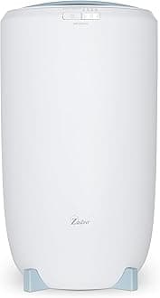 Zadro Large Hot Towel Warmer Bucket Timer Electric Towel Warmer for Bathroom Auto-Shut Off Heated Towel Warmer Spa (Large | 20L | 12" Dia. x 21" Tall, White/Blue)