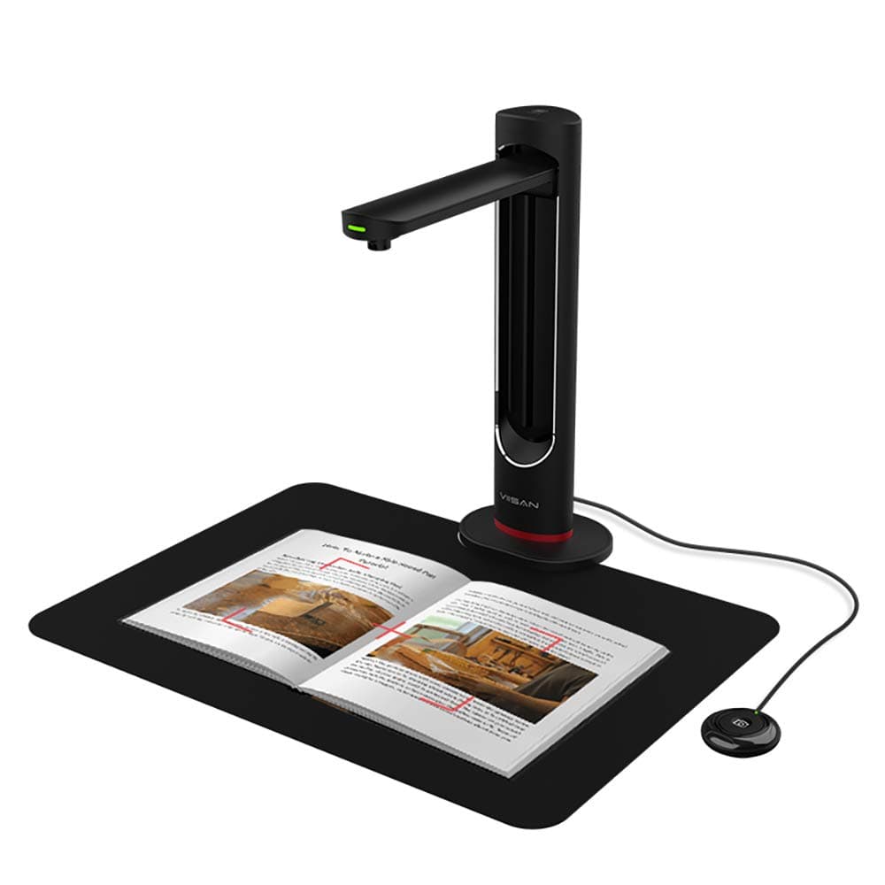 K21, Portable Document Camera, 21MP High-Definition Book Scanner, Built-in LED light, Multi-Language OCR Text Recognition, Record Size A3, Suitable for Windows and Mac Home Office