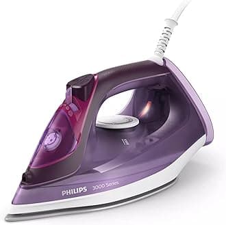 Steam Iron Series 3000-2600W, 40g/min Continuous Steam,Ceramic, 200 g steam boost, 300ML, Purple - DST3041/36