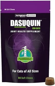 Nutramax Dasuquin Joint Health Supplement for Cats - With Glucosamine, Chondroitin, ASU, Boswellia Serrata Extract, Green Tea Extract, and Omega-3, 84 Soft Chews