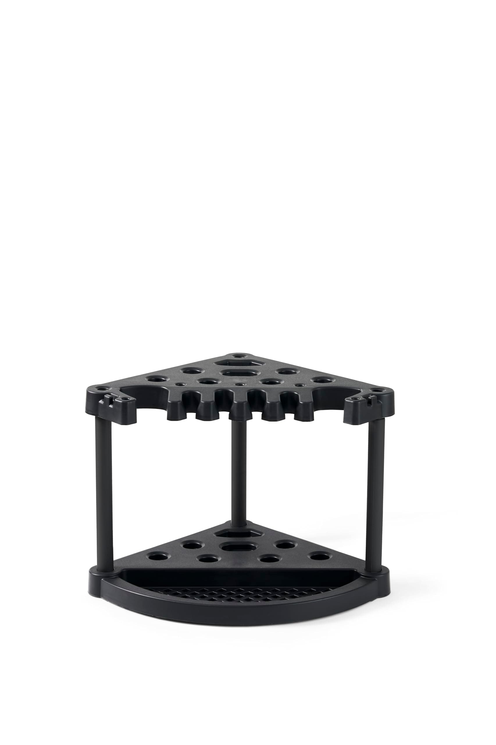 Compact Corner Tool Rack for Maximum Storage and Organization - Easy to Assemble and Organize 25 Long-Handled Garden Tools, Rakes, Brooms, Shovels and Accessories