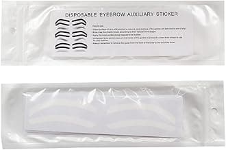 PMU DREAM Airbrush Eyebrow Stickers Stencils Shape Tape Disposable Semipermanent Auxiliary Stickers Airbrush Brow Shaping Mapping Guide Tape Air Brush Templates for Tinting Makeup (1 Bag 12 Pairs)