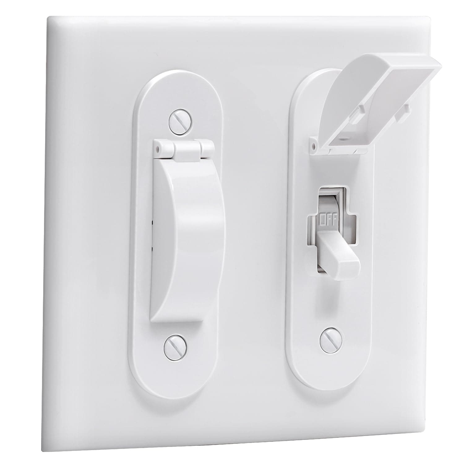 CLYMENE Wall Switch Guard, Child Proof Light Switch Cover Guard | Toggle Style | Light Switch Protection | Keep Toggle Switch in On or Off Position | 1 Pack, White