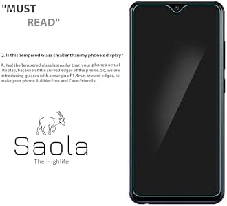 Saola® 9H Tempered Glass For Vivo Y200e 5G (PACK OF 1) with Free Installation Kit. Full screen Coverage. Free Replacement If Received Damaged - 6.67 inch