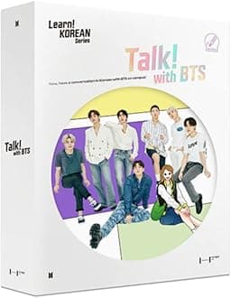 TALK! WITH BTS (BOOK ONLY) – Official BTS Merchandise, Intermediate Korean Learning Kit, Learn Real-Life Korean Conversations with Animated BTS Characters, Experience University Life with BTS.