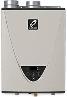Takagi T-H3-DV-N Condensing High Efficiency Natural Gas Indoor Tankless Water Heater, 10-Gallon Per Minute, 199,000 BTU