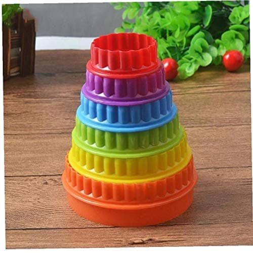 1 Set Plastic Cupcake Round Shape Cookie Cutter Cake Mold Biscuit Fondant DIY Cake Kitchen Cooking Tools 6 Size Together