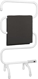 Status 100W 5 Bar Electric Heated Towel Rail, Free-Standing Aluminium Dryer, White (WHTR-100W1PKB)