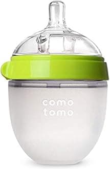 Comotomo Natural Feel Baby Bottle Single Pack Green 5 Ounces