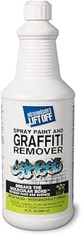 41103 Spray Paint and Graffiti Remover Safely Removes Spray Paint, Acrylic, and Enamel From Wood, Metal, Concrete, Plastic, and More, Water-Based, 32 Fl Oz, Pack of 1