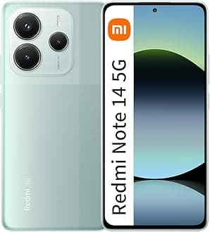 Redmi Note 14 5G + LTE (for Tmobile Mint Tello Global) (256GB + 8GB) 6.67" NFC 120Hz 108MP AI Triple Cam Unlocked Model 24094RAD4G Dual Sim (Coral Green)