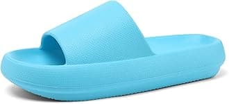 welltree Slides for Women Men Pillow Slippers Non-Slip Bathroom Shower Sandals Soft Thick Sole Indoor and Outdoor Slides