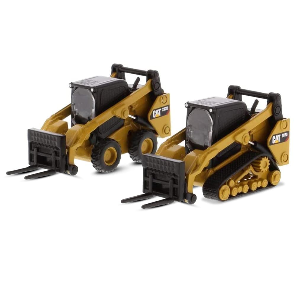 Diecast Masters 1:64 Cat 272D2 Skid Steer Loader & 1:64 Cat 297D2 Compact Track Loader - - 85693