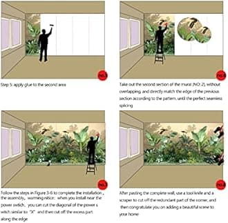 GLWYHY - Beautiful Pink Castle Children's Room Wallpaper Colorful Cartoon Bedroom Large Decorative murals（Non-self-Adhesive Wall Stickers）