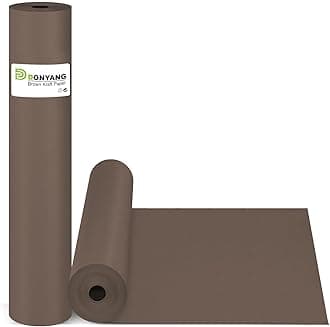 Chocolate Brown Wrapping Paper, 15"x450" Solid Color Dark Brown Art Craft Easel Bulletin Board Decorative Kraft Paper Roll, Birthday Father's Day Bouquet Flower Gift Wrap for Men Husband Dad