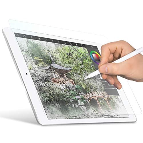 ELECOM Paper-Feel Screen Protector Compatible with 9.7 inch iPad/iPad (2018 & 2017), iPad Pro (2016), iPad Air, iPad Air2 / Anti Glare, Scratch Resistant/Smooth Type/TB-A18RFLAPLL