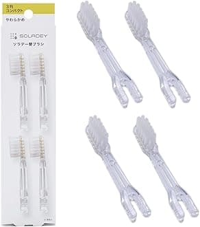 Soladey Ionic Toothbrush Replacement Brush Heads Refill, 4 Count -3 Row Soft Bristle