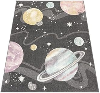 Paco Home Children's Rug Child's Room Girls Boys Various Motifs And Sizes, Size:120x160 cm, Colour:Anthracite