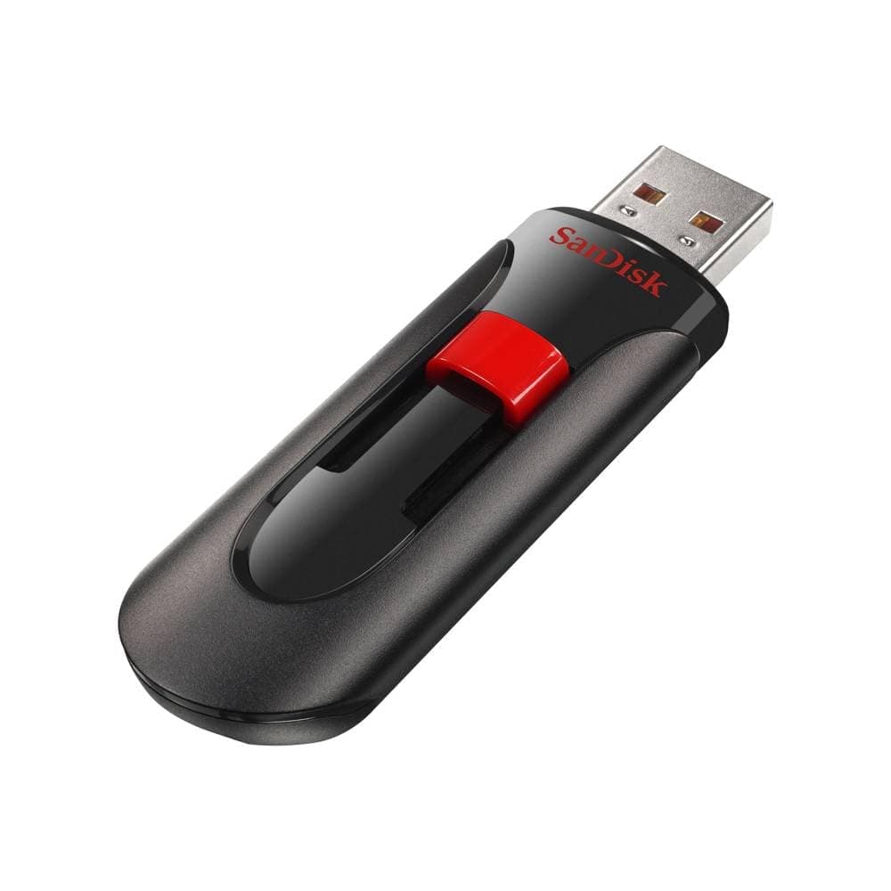 Cruzer Glide USB Flash Drive 256GB (USB 2.0, storage for important files, Music, Photos and Videos, SecureAccess software, Password Protection, 128-bit AES encryption) Red/Black