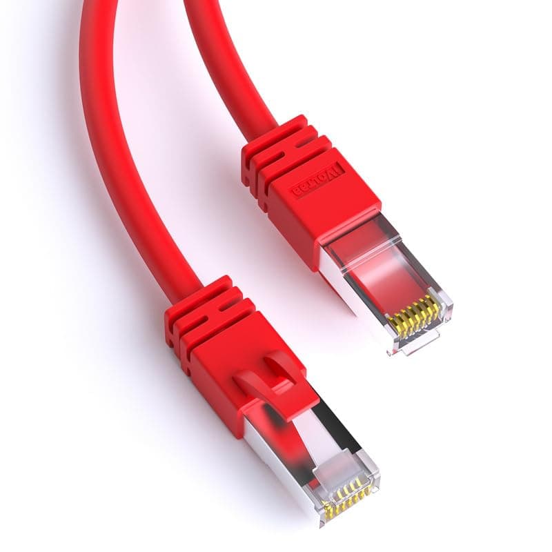 - Ethernet Cable CAT7 Cable Dual Shielded SSTP, 100% Copper, Professional Series - 10 Gbps LAN Network/High Speed Internet Cable, 600MHZ - 3 feet (0.9 m)
