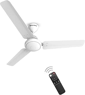 atomberg Efficio 1200mm BLDC Ceiling Fan with Remote Control | BEE 5 star Rated Energy Efficient Ceiling Fan | High Air Delivery with LED Indicators | 3 Year Warranty (Gloss White)