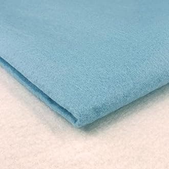 Acrylic Felt Fabric by The Metre - 60" (150cm) Extra Wide, 1mm Thick - Continuous Length Soft Crafting for Sewing, Applique, Decorations & Upholstery - Discount Fabrics LTD(Light Blue,10)