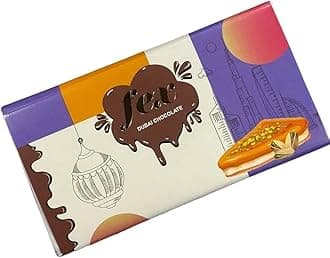 - DECADENT FOODS Fex Dubai Kunafa Chocolate Pistachio Bar. This Exquisite Creation Combines Of Middle Eastern Kunafa With Velvety Smooth Chocolate Bar 230gm (UAE)