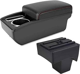 Consoles Armrest for Suzuki Brezza Armrest Box for Suzuki Brezza Car Armrest Car Accessories Interior Details Storage Box Retrofit Parts with U.S.B(A1 Black RED NO USB)