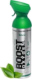 Boost OxygenLarge Natural Aroma 10 Liter Canister | Respiratory Support for Aerobic Recovery, Altitude, Performance and Health (1 Pack)