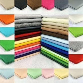 Acrylic Felt Fabric 60 Inch 150cm Wide - Sewing Craft Material - Black, White, Yellow, Green, Brown, Orange, Grey, Blue, Red, Pink, Purple - Felt Sheets for Crafting & Decorations(Navy, 10m)