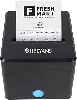 SHREYANS KP307 80mm Thermal Billing Printer with Auto Cutter (USB,Blutooth,WiFi & Eithernet)