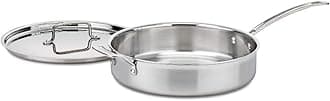 Cuisinart MCP33-30HN MultiClad Pro Triple Ply 5.5-Quart Saute Skillet, Sauté Pan w/Helper & Cover