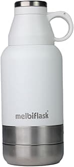 - Melbify 3-in-1 Flask with Storage Bowls| Vacuum Flask |Melbiflask Water Bottle | Thermosteel Insulated Flask | 1 Litre | Hot&Cold Water,Coffee,Tea,Milk,Soup|Best Flask for Babies,Office&Travel