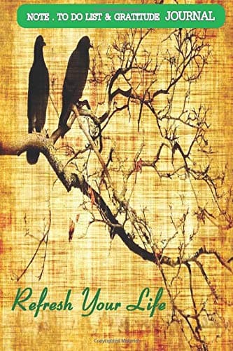 Note. To DO LIST & Gratitude Journal, Refresh Your Life: journal notebook diary composition book, inspirational lined notepad gift for all ages to ... ideas, thougts,lessons for men-women- teens