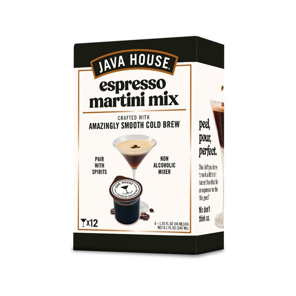 Java House Cold Brew Espresso Martini Peel and Pour Pods – Premium 100% Arabica Cold Brew Concentrate – Smooth Coffee With French Vanilla Notes – 6 pack (Makes 12 Cocktails)