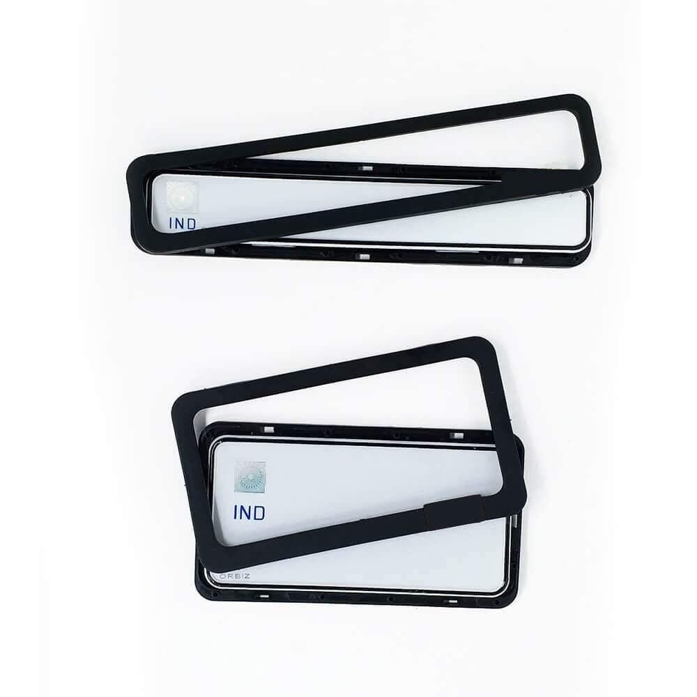 - Premium Front and Back Number Plate Frame for Bikes (Black, Standard Size for All Bikes) - Set of Two