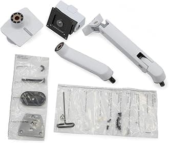 Ergotron - HX VHD Premium Heavy Duty Gaming Monitor Arm, Single Monitor Desk Mount – for 1000R Curved Ultrawide Monitors Up to 57 Inches, 13-17kg, VESA 75x75mm or 100x100mm – White (45-693-216)