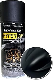 DipYourCar HyperDip Peelable Car Paint in a Can - Automotive Spray/Aerosol Auto Protection and Color for Wheels, Emblems, Mirror, and More - Frozen Black