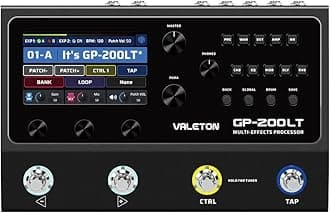 GP-200LT Multi Effects Pedal Multi Effects Processor Guitar Effects Pedal Bass Pedal Amp Modeling IR Cabinets Simulation Multi-Effects with FX Loop MIDI I/O Stereo OTG USB Audio Interface