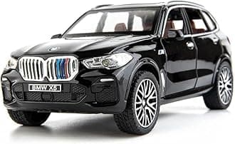 1:32 BMW X5 Toy Car Metal Pull Back Diecast Car with Openable Door and Sound Light, Gifts Toys for Kids【 Black 】